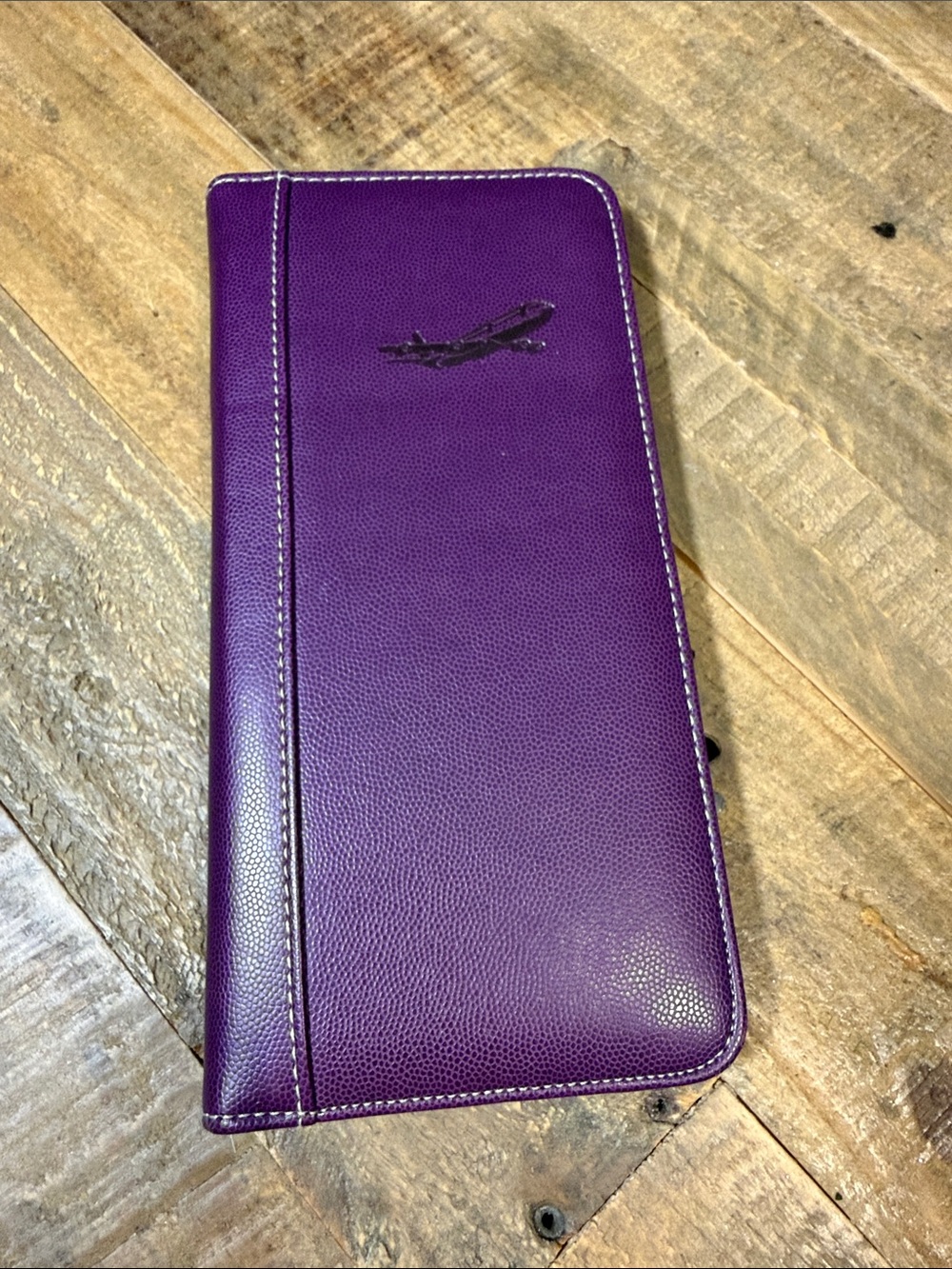 Purple Travel Wallet Passport & Document Organizer